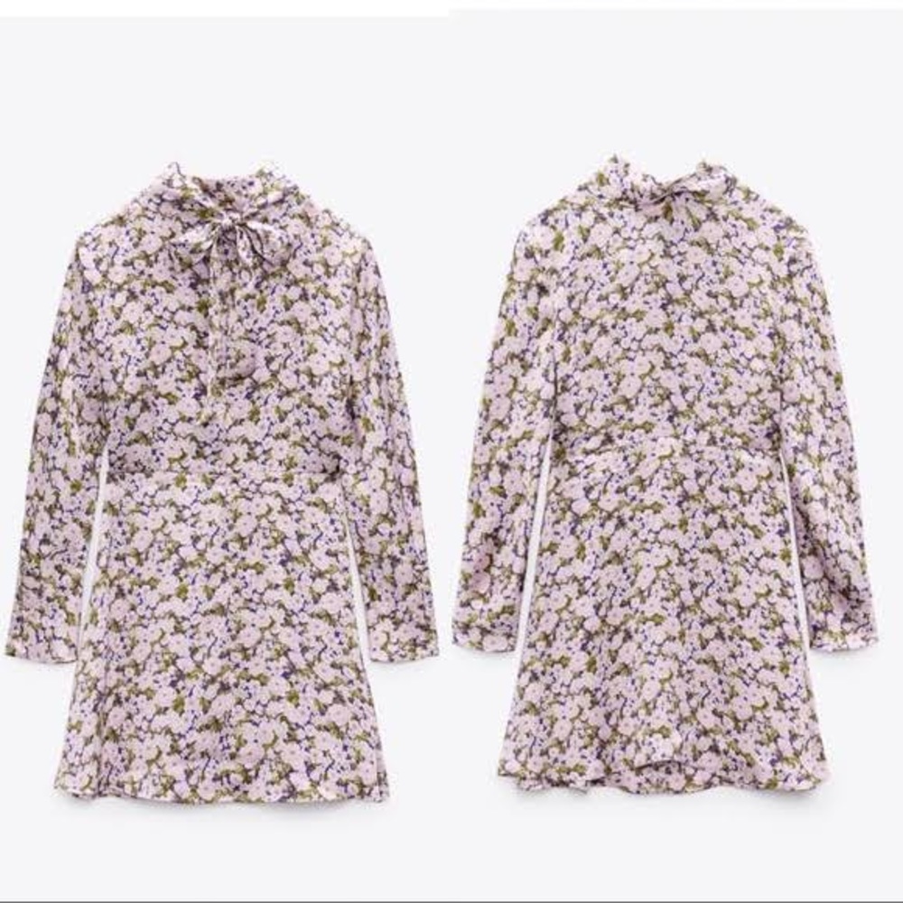 Zara floral mini dress
